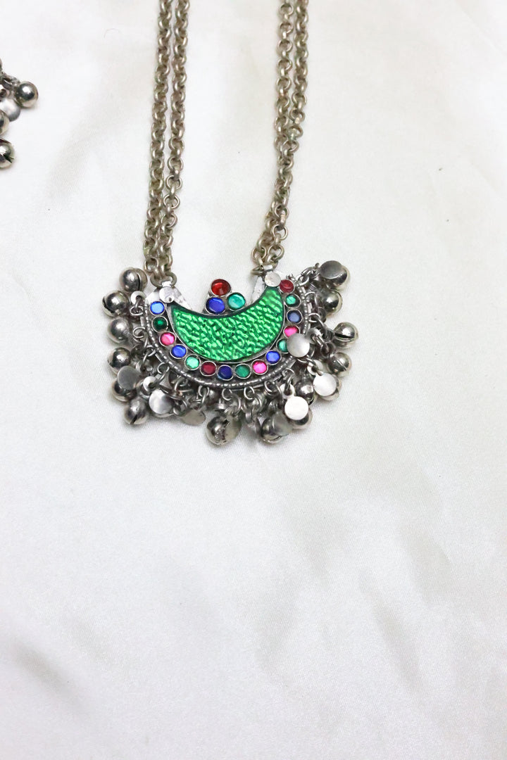 Afghani Collection: Multi Ghungroo Pendant [12367]