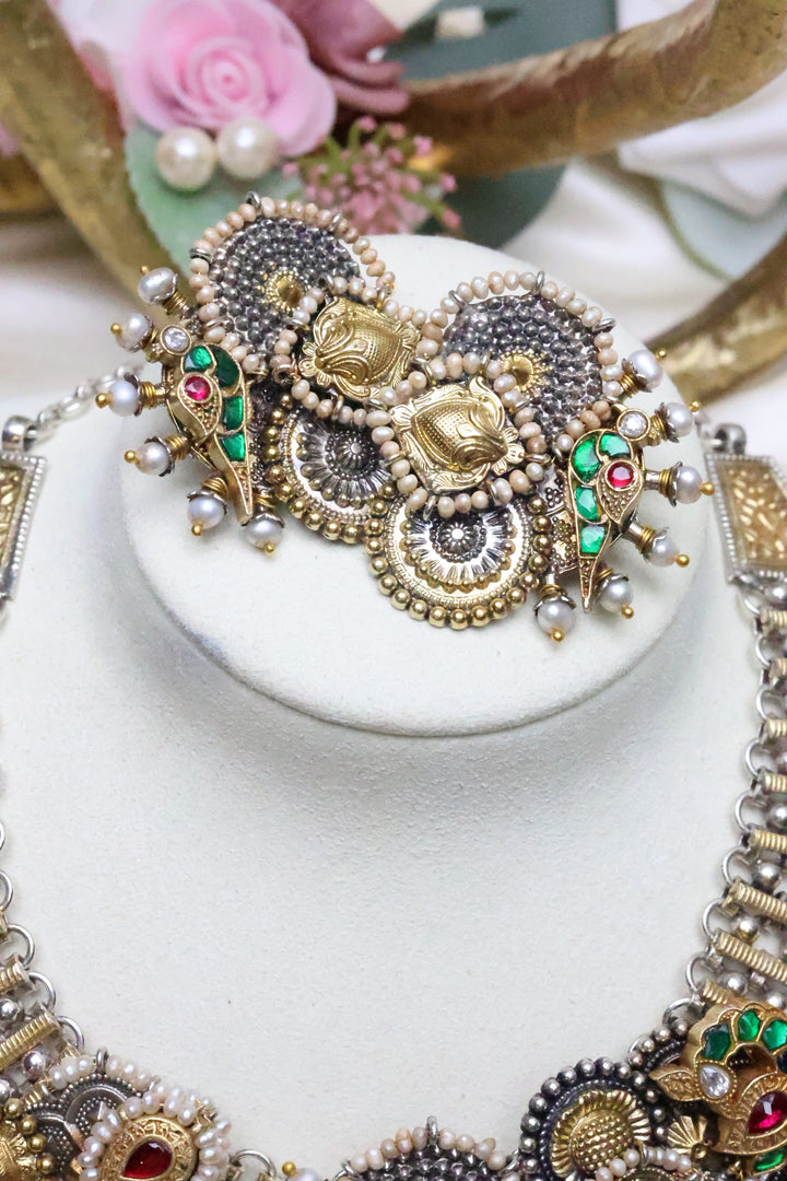 92.5 Silver Fusion Necklace (158 gms) [12068]