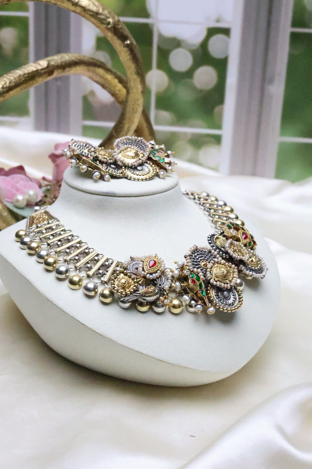 92.5 Silver Fusion Necklace (158 gms) [12068]