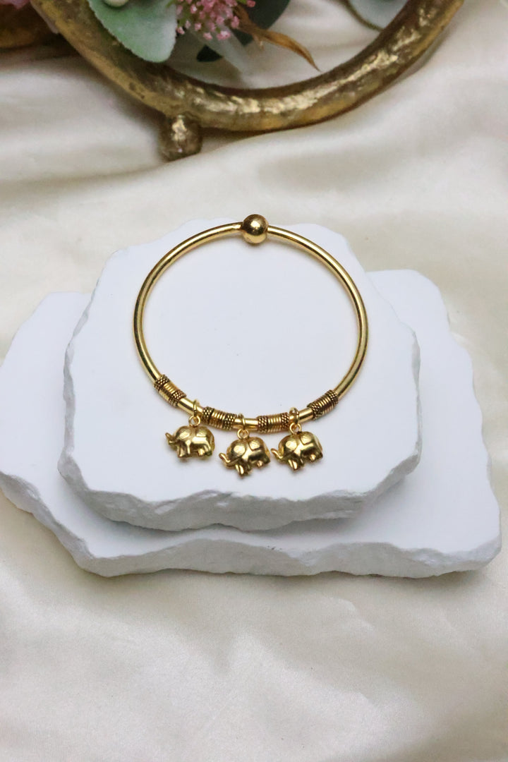 92.5 Silver Gold Plated Bangle (1 gm) [12266]
