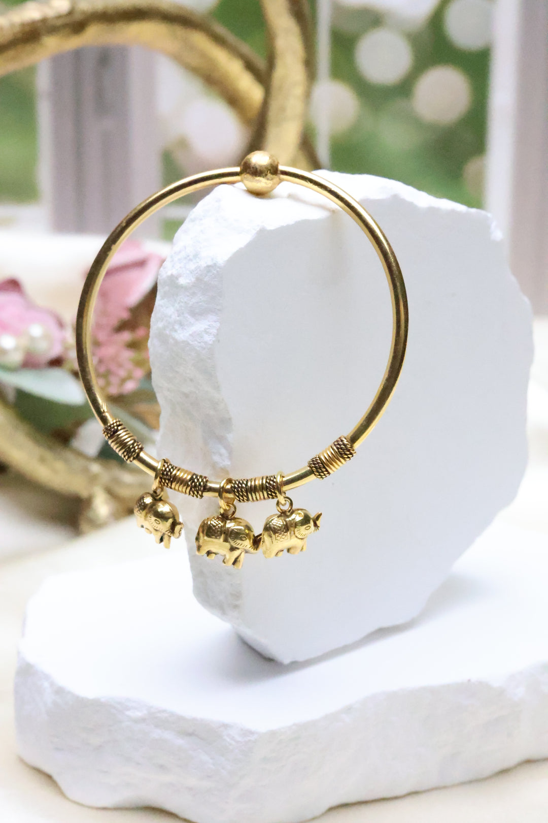 92.5 Silver Gold Plated Bangle (1 gm) [12266]