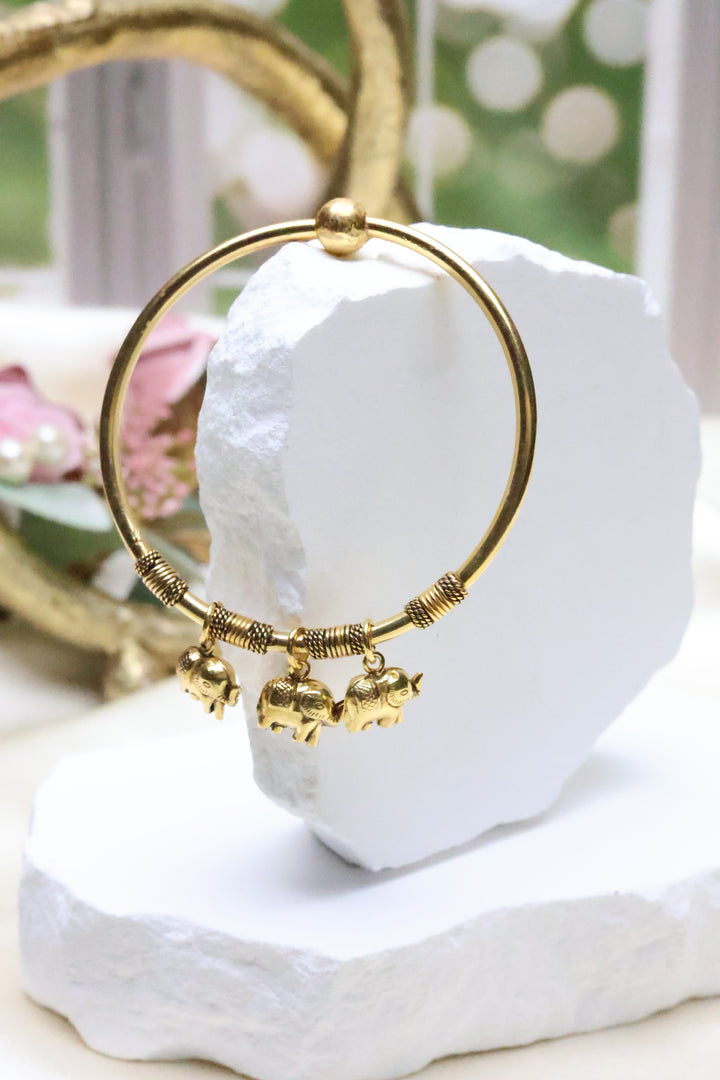 92.5 Silver Gold Plated Bangle (1 gm) [12266]
