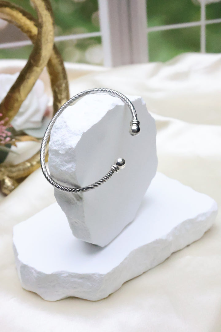 92.5 Silver Indo-Fusion Bangle | Fits all Sizes | (8.5 gms) [8984]