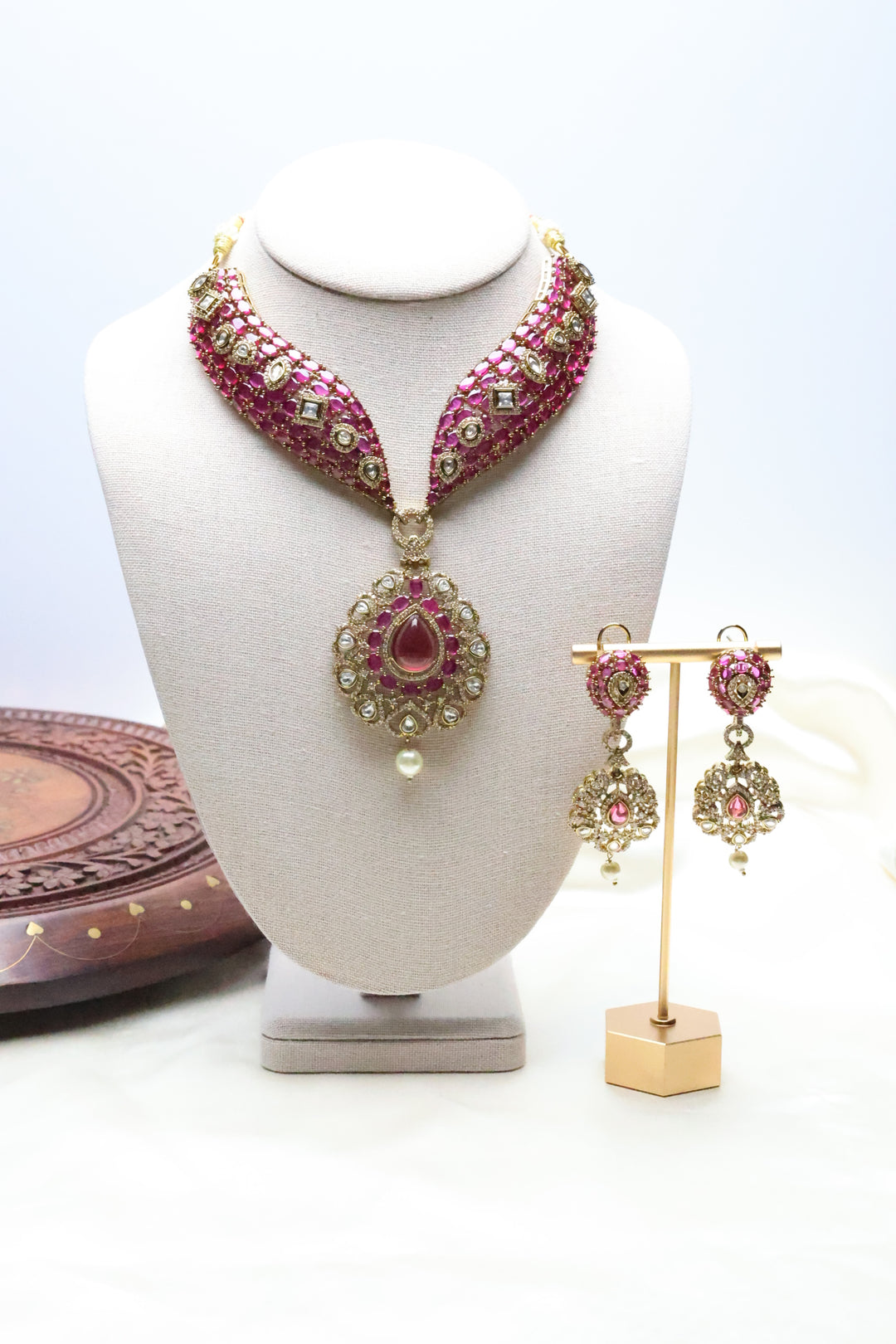 Statement Ruby/Emerald Necklace [12570]