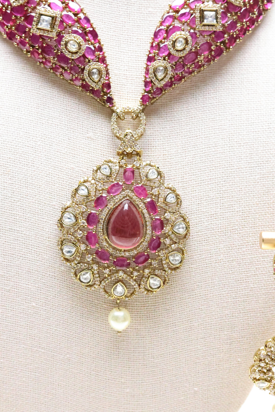 Statement Ruby/Emerald Necklace [12570]