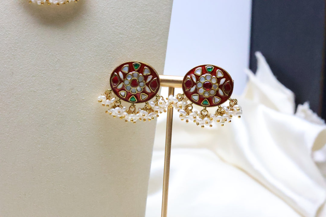 92.5 Silver MOP Necklace (103 gms) [12767]