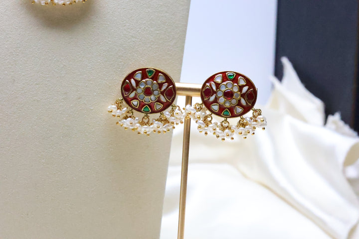 92.5 Silver MOP Necklace (103 gms) [12767]