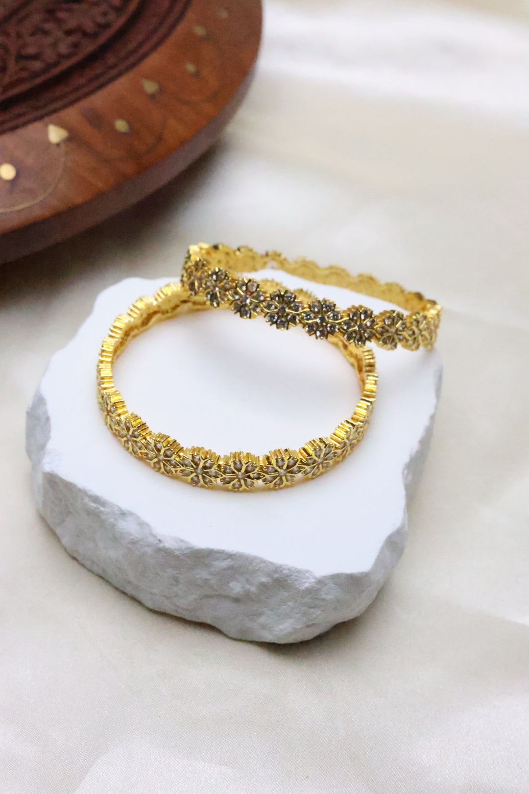 AD Diamond lookalike Bangles [12215]