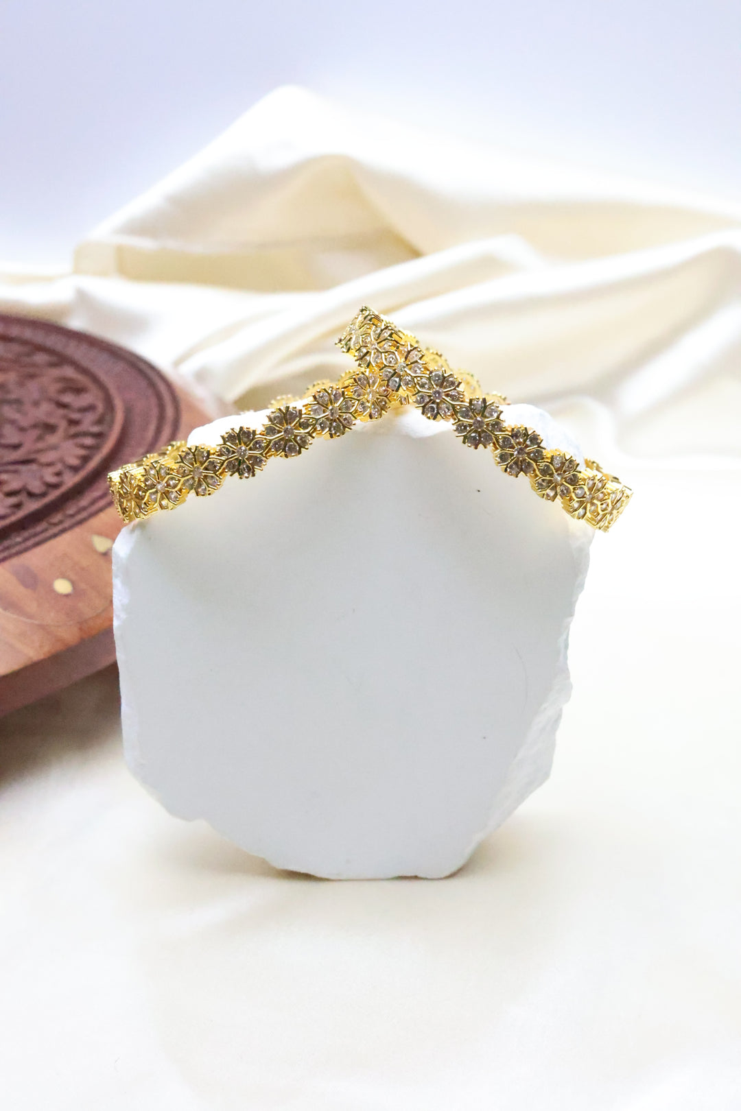 AD Diamond lookalike Bangles [12215]
