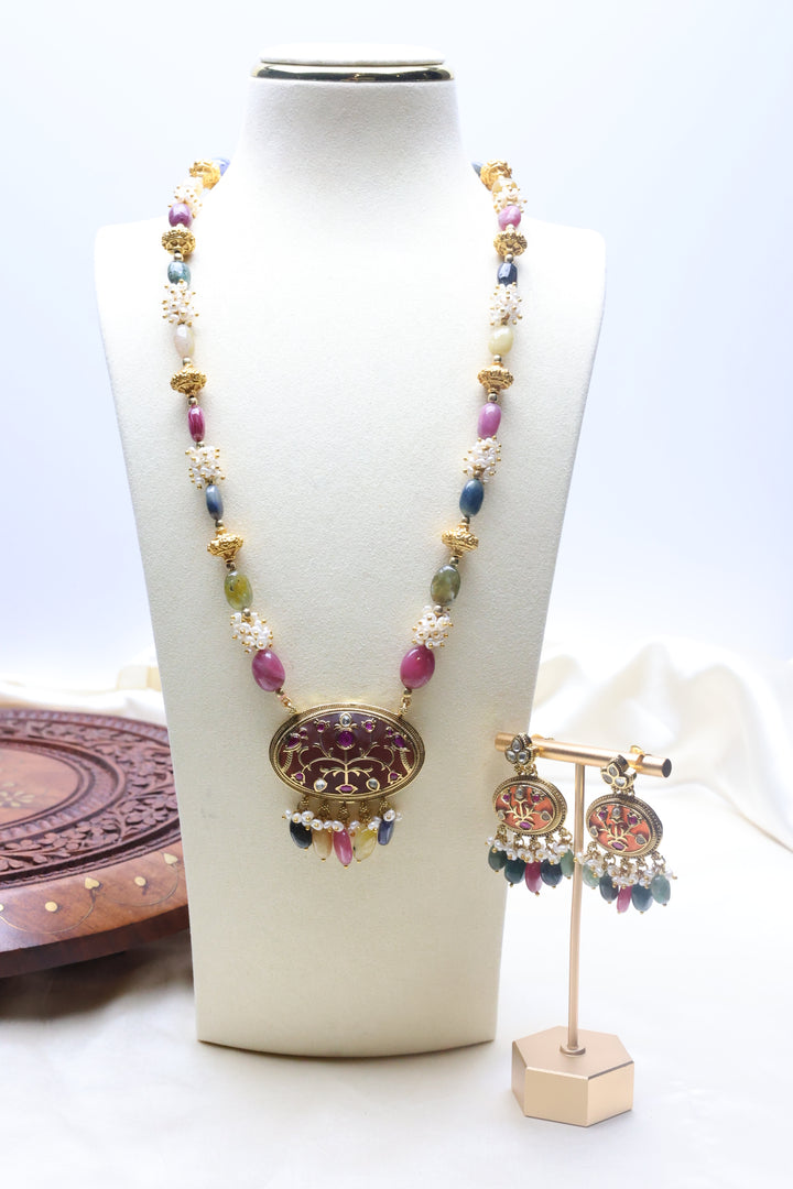 92.5 Silver East-West Oval Fusion Mala (102 gms) [12520]