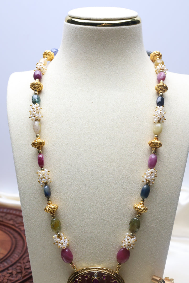 92.5 Silver East-West Oval Fusion Mala (102 gms) [12520]