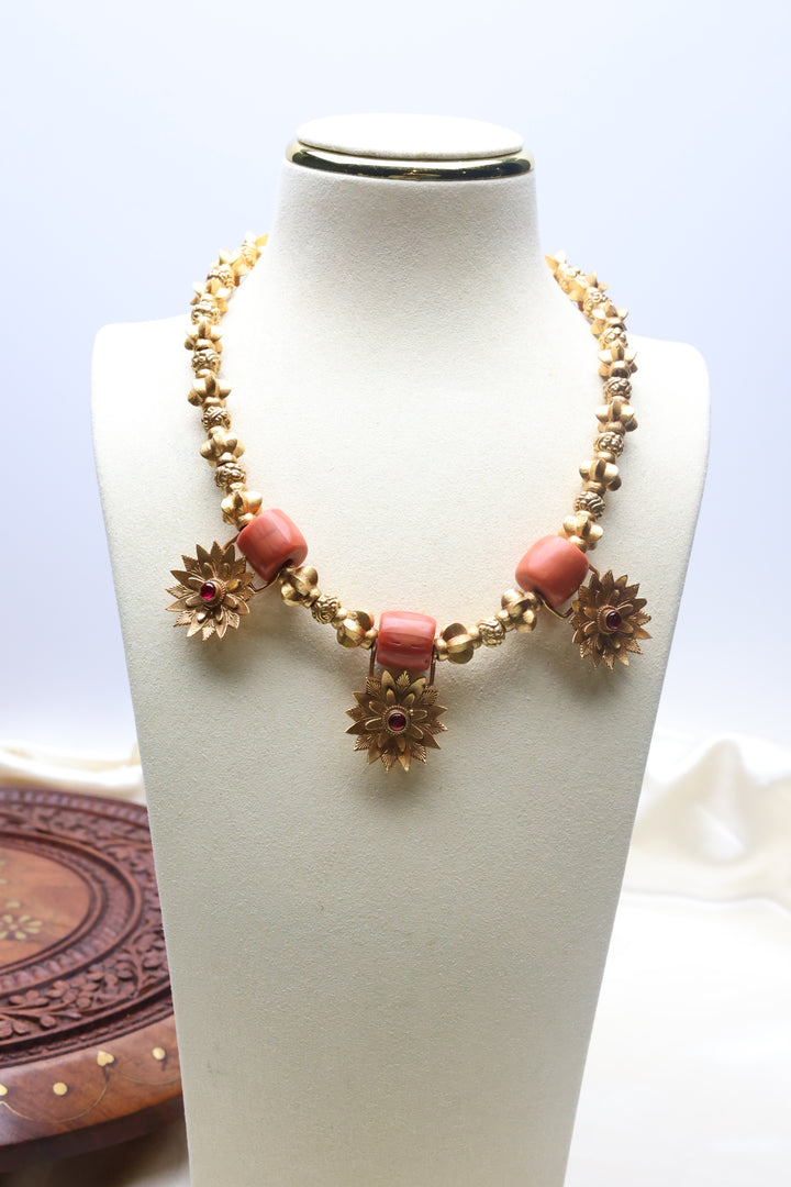 92.5 Temple Necklace (105 gms) [12786]