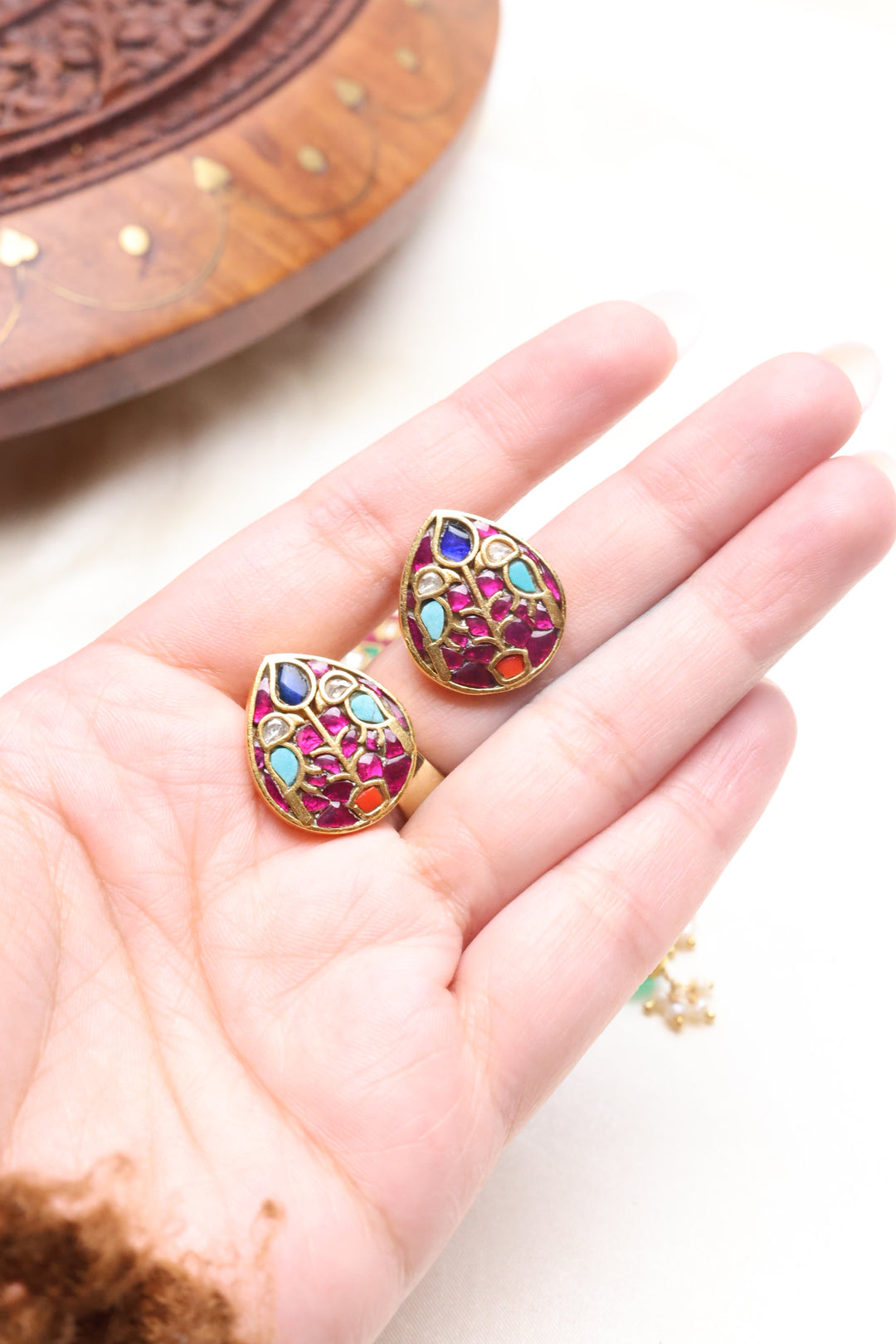 92.5 Silver Kundan Pendant Set (45 gms) [12528]