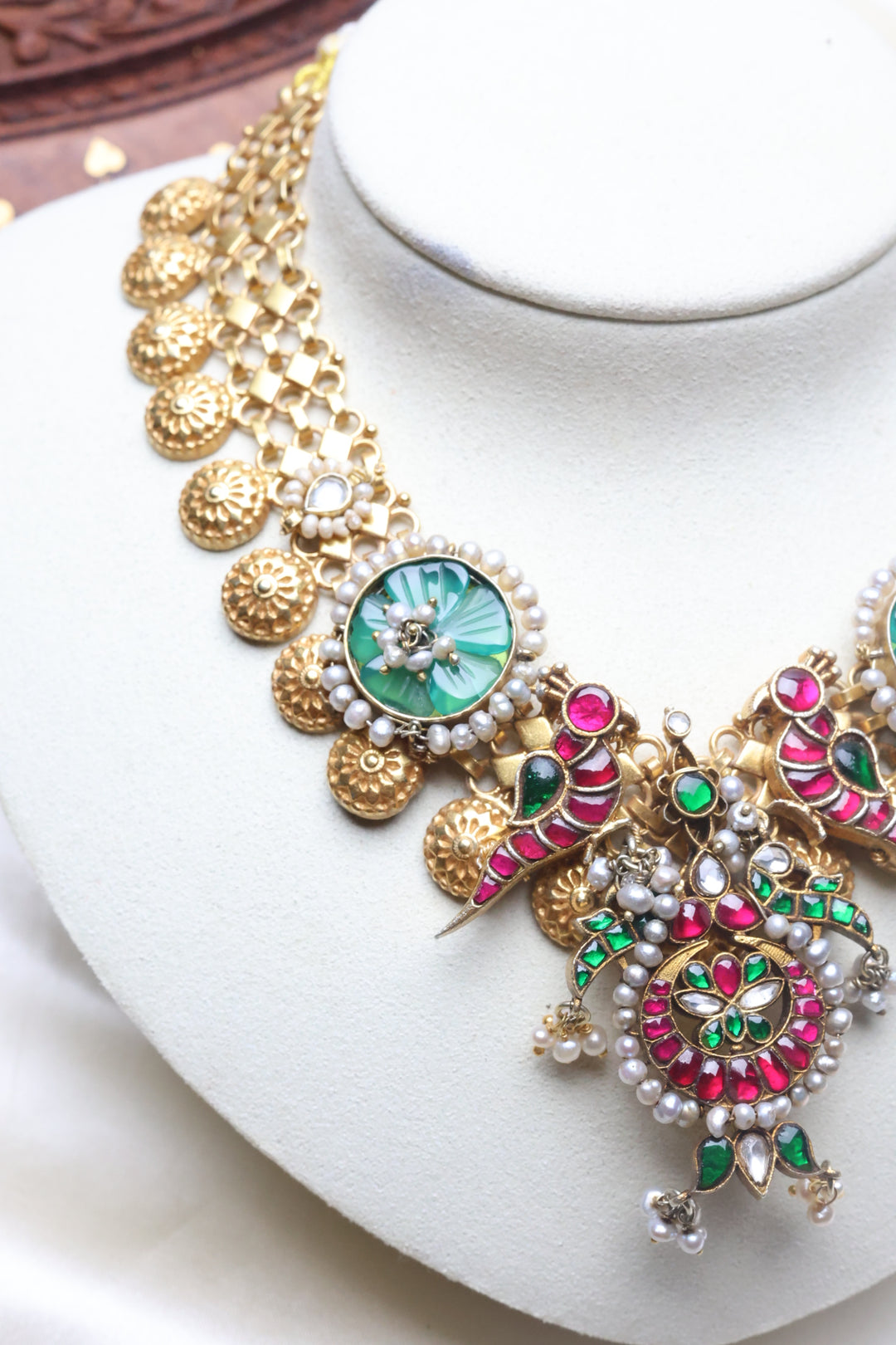 92.5 Silver Temple Fusion Necklace Only (85 gms) [12824]