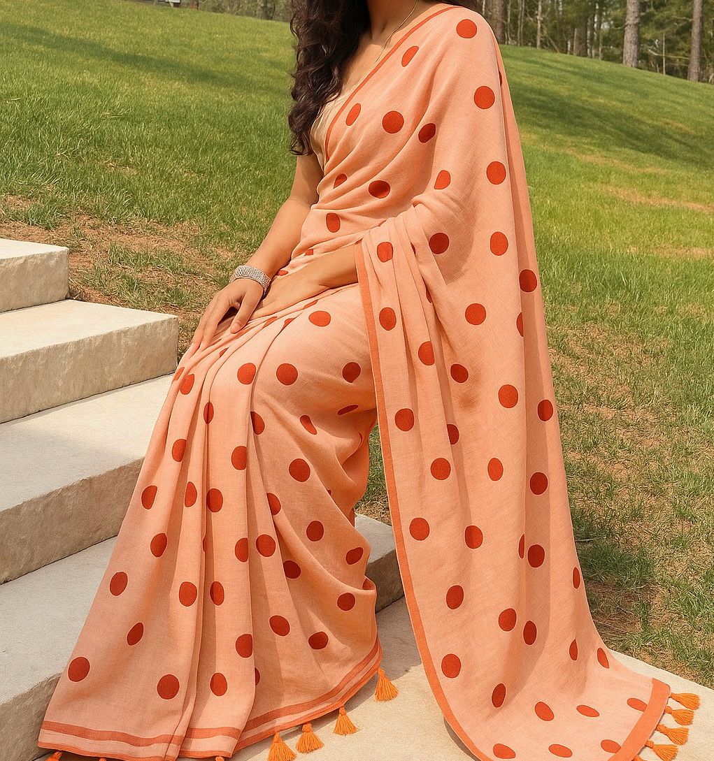 Polka Dot Summer Sarees by Arnish Designs