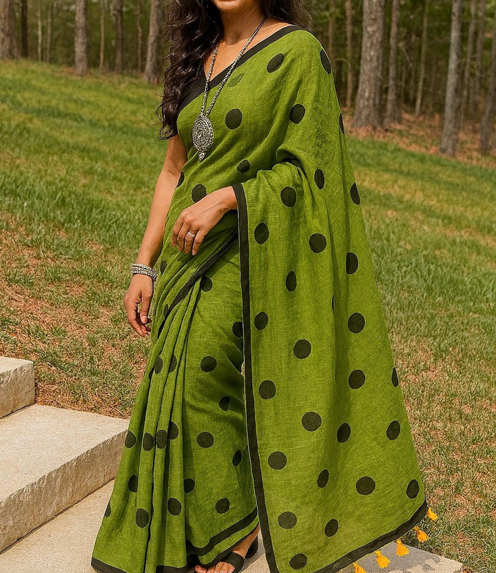 Polka Dot Summer Sarees by Arnish Designs