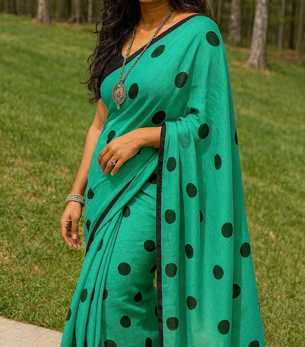 Polka Dot Summer Sarees by Arnish Designs