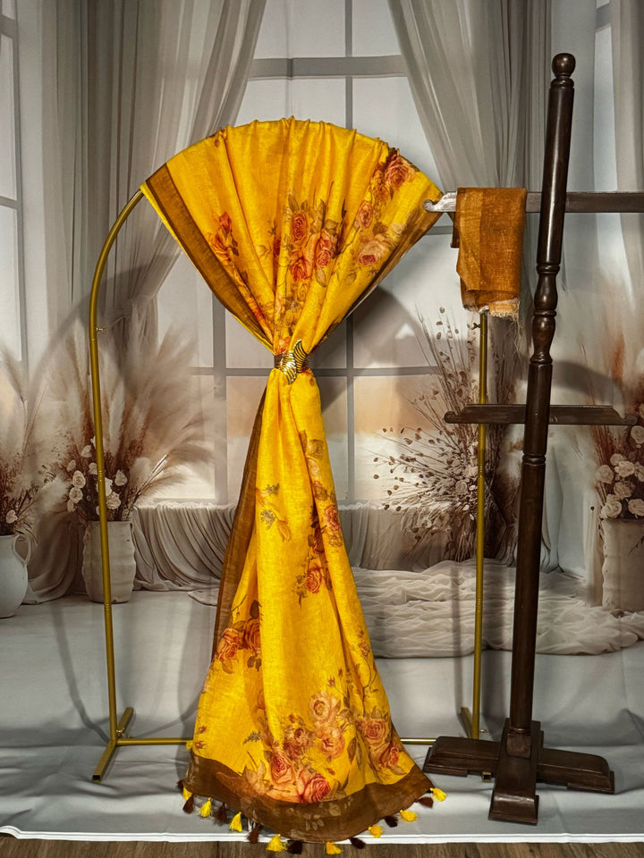Pure Linen Saree [11517]