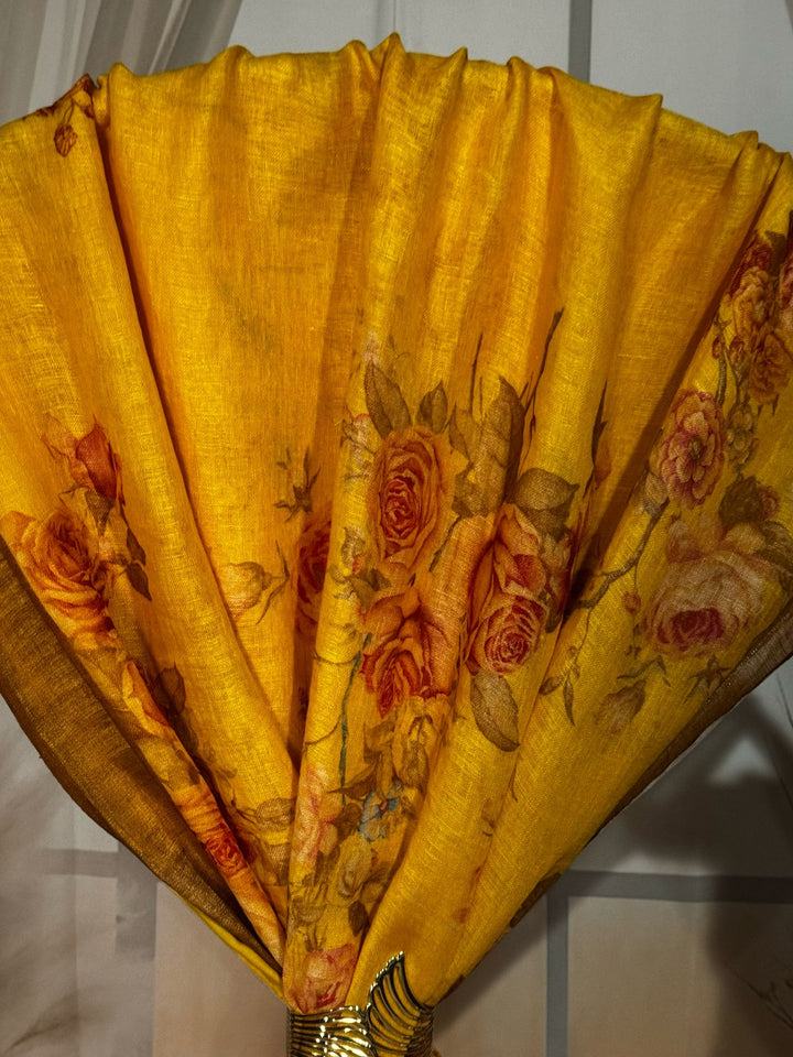 Pure Linen Saree [11517]