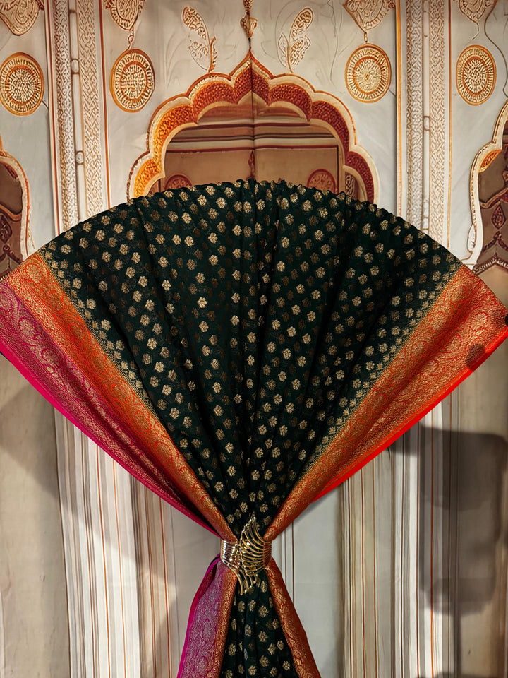 Banarasi Kaddi Georgette with Double Border [11865]