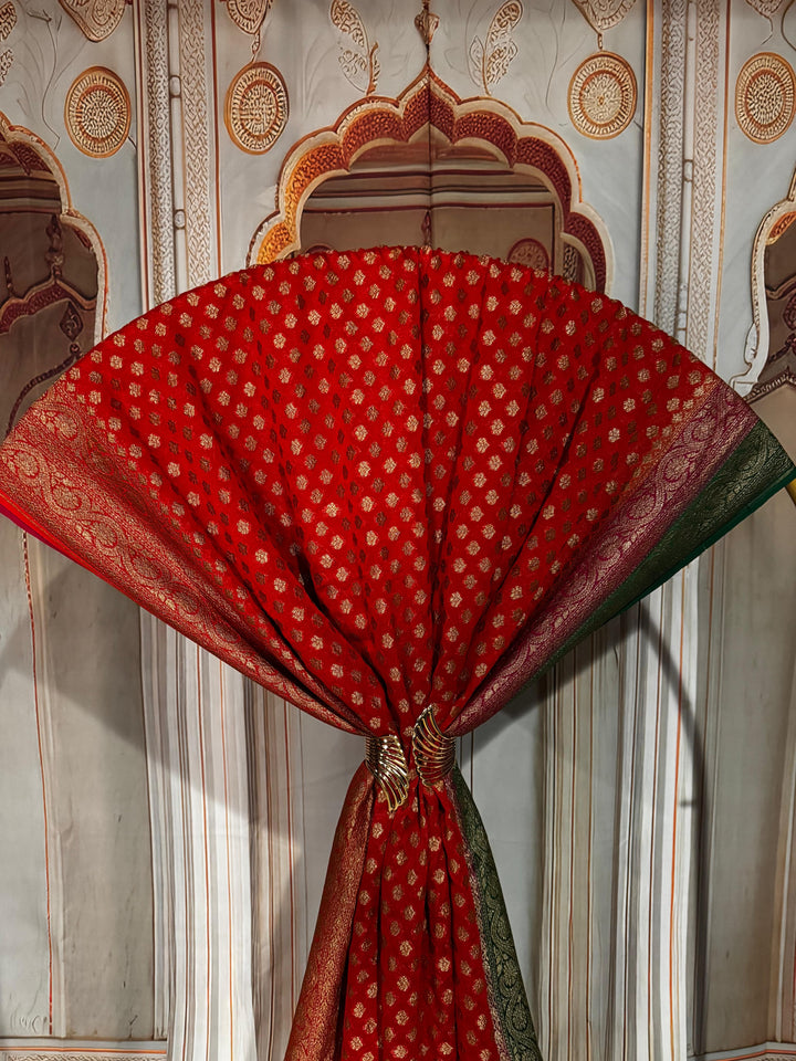 Banarasi Kaddi Georgette with Double Border [11865]