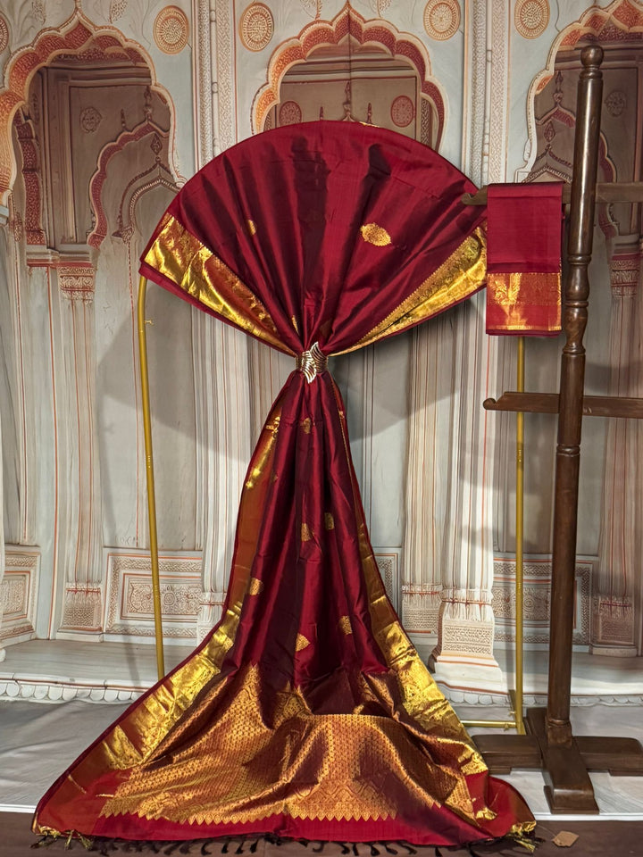 Premium Kanjeevaram:Deep maroon [10482]