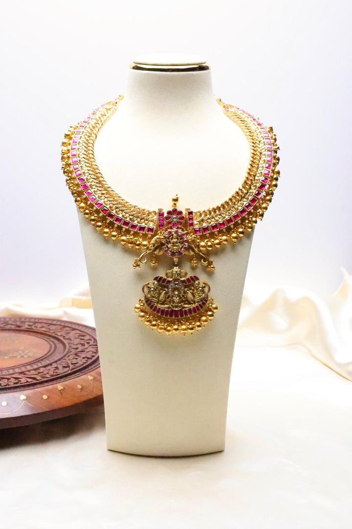 Statement Kundan Jadau Necklace (No Earring) [11725]
