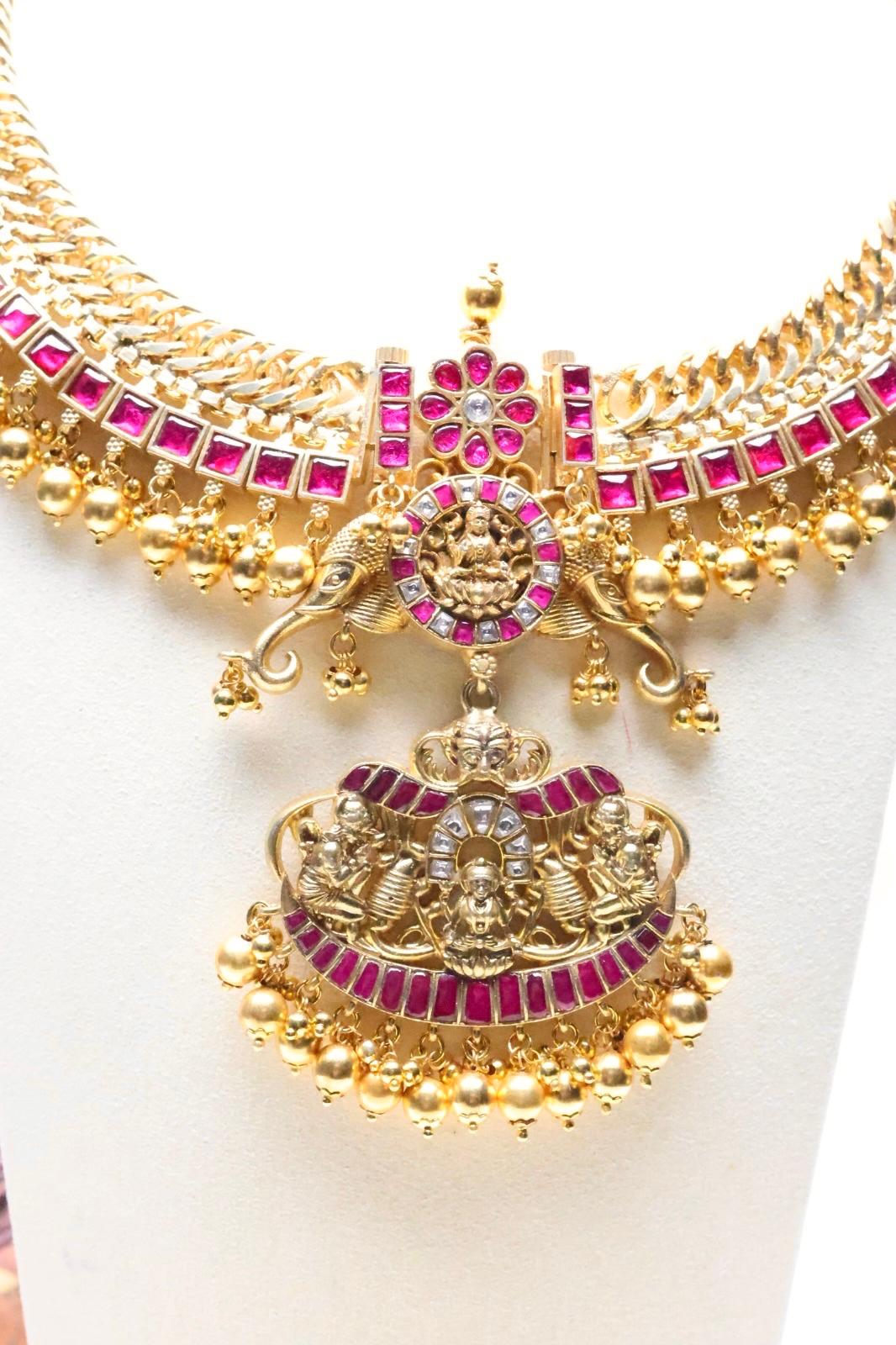Statement Kundan Jadau Necklace (No Earring) [11725]
