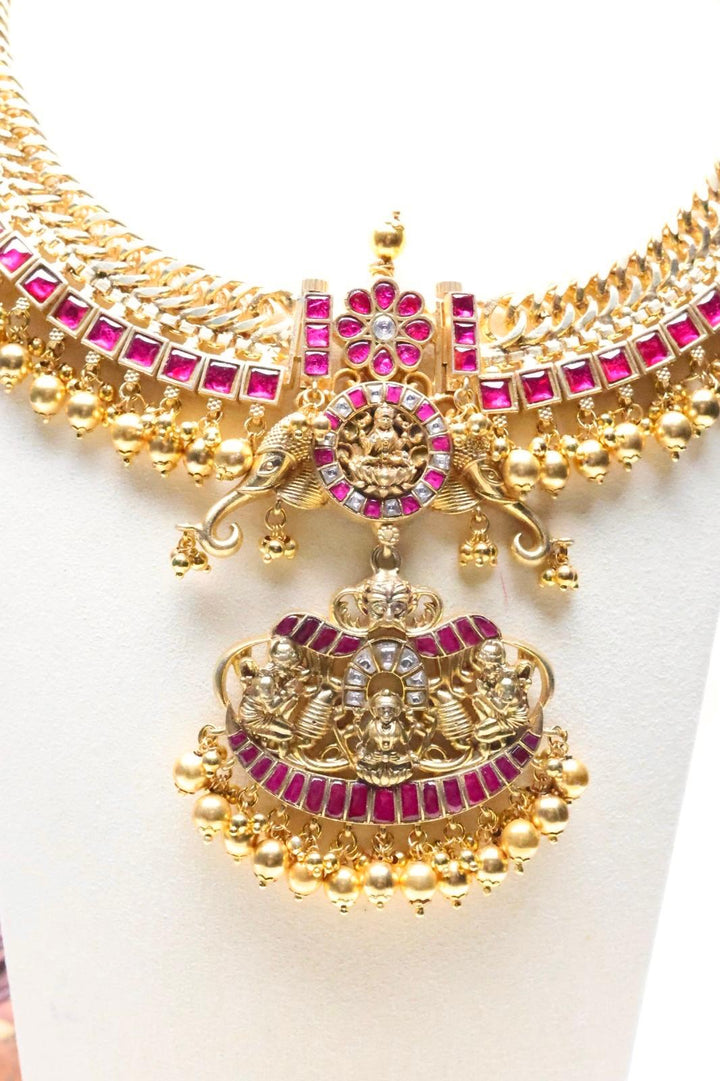 Statement Kundan Jadau Necklace (No Earring) [11725]