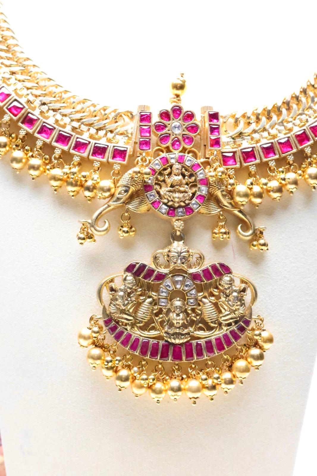 Statement Kundan Jadau Necklace (No Earring) [11725]