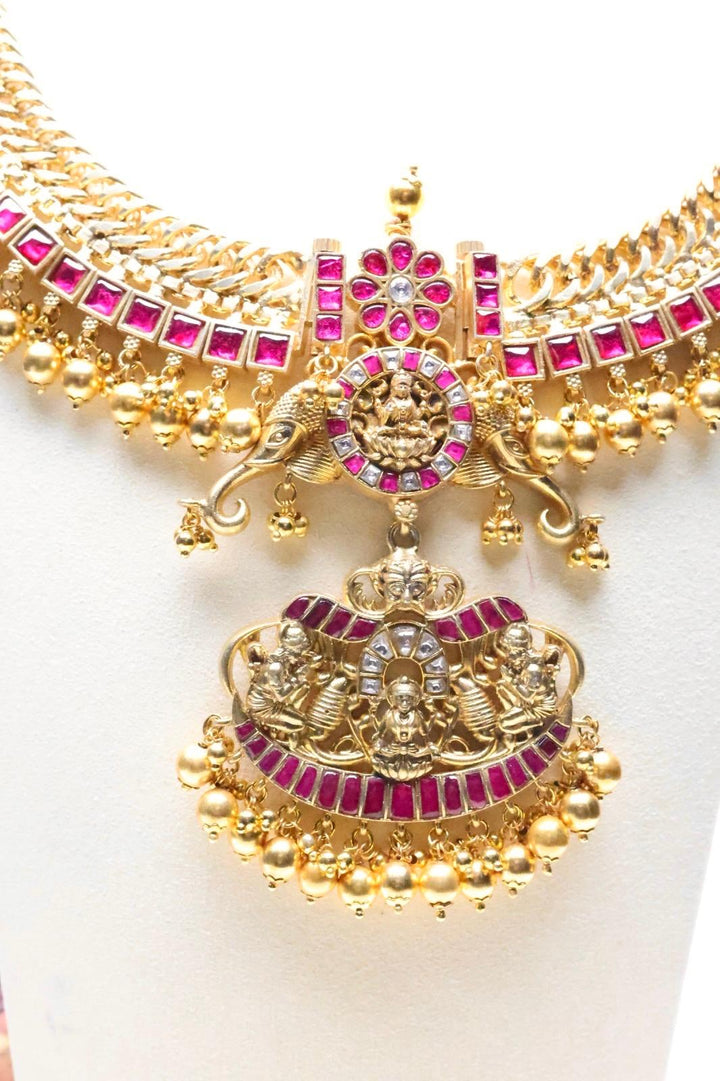 Statement Kundan Jadau Necklace (No Earring) [11725]