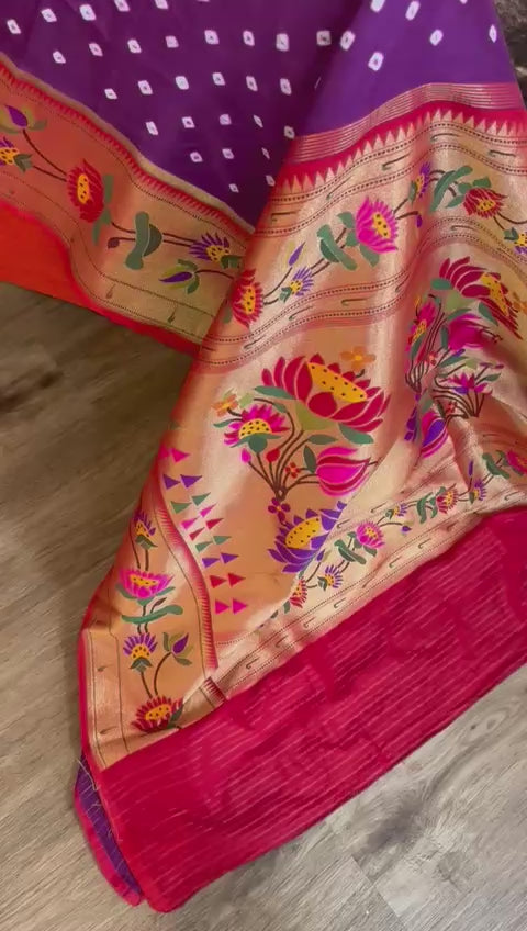 Bandhini Paithani Silk Saree [12673]