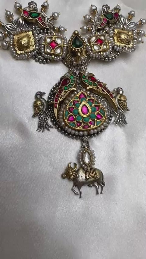 92.5 Silver Two-tone fusion pendant (83 gms) [11973]