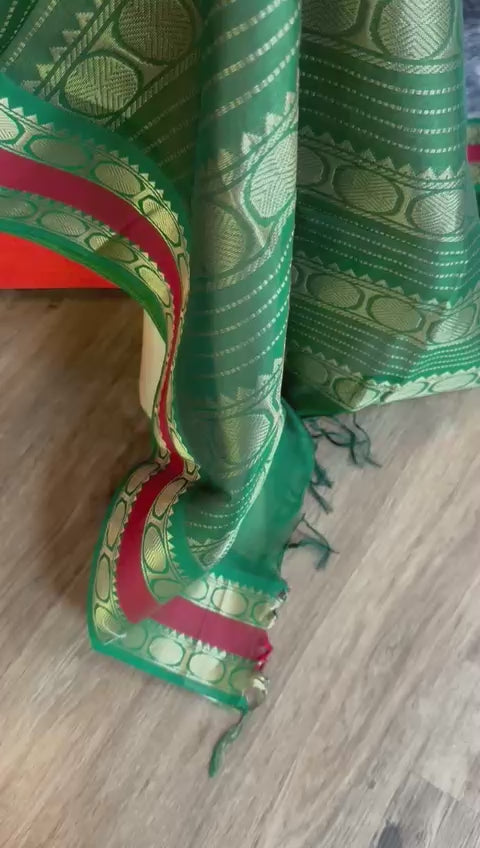 Kuppadam Silk Saree (Plain) [12184]
