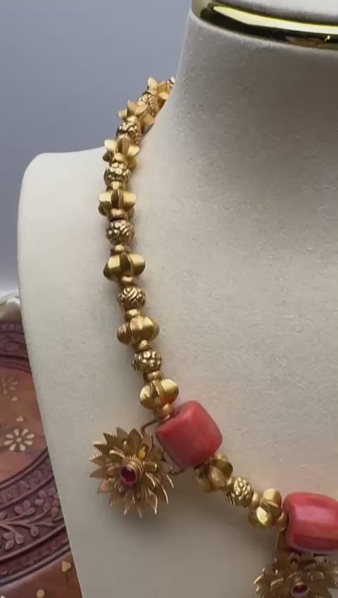 92.5 Temple Necklace (105 gms) [12786]