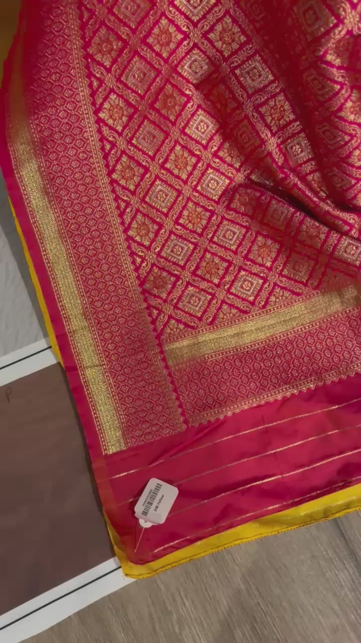 Soft Kanchi Silk with Temple Weaving Border [11372]