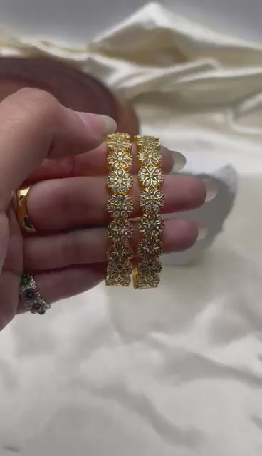 AD Diamond lookalike Bangles [12215]