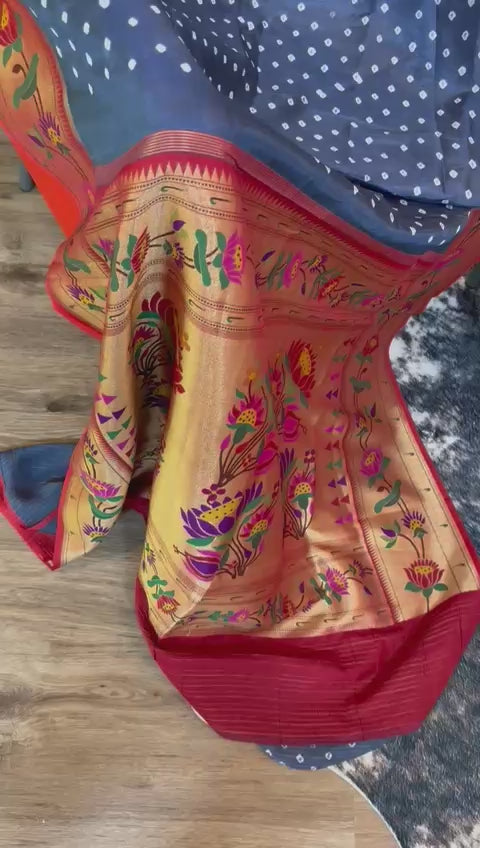 Bandhini Paithani Silk Saree [12673]